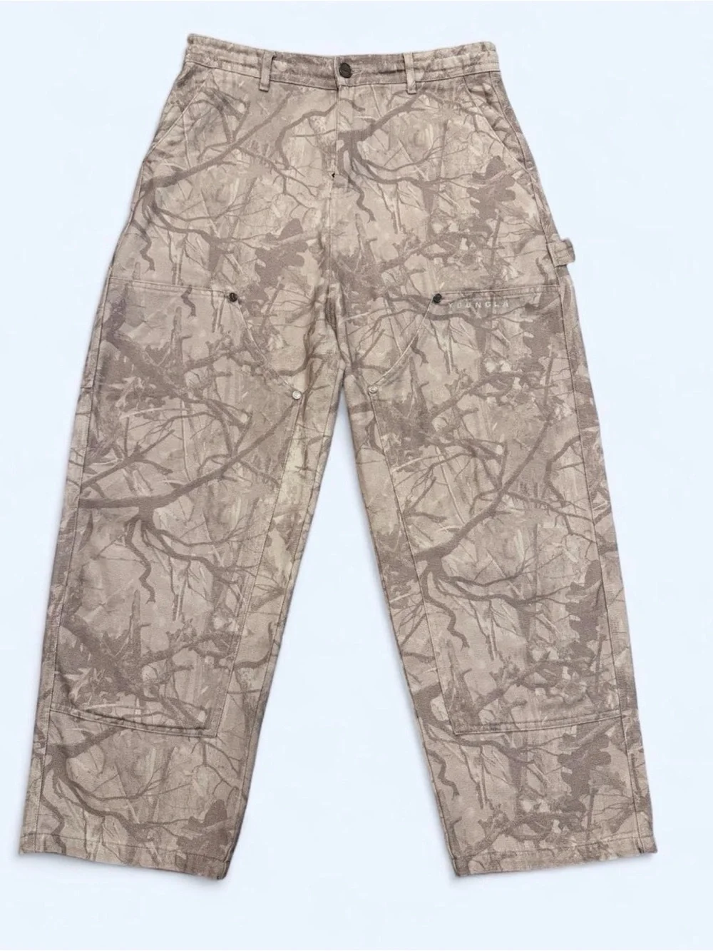 YoungLA Tree Camo Carpenter Pants Size S Y2K Baggy Streetwear